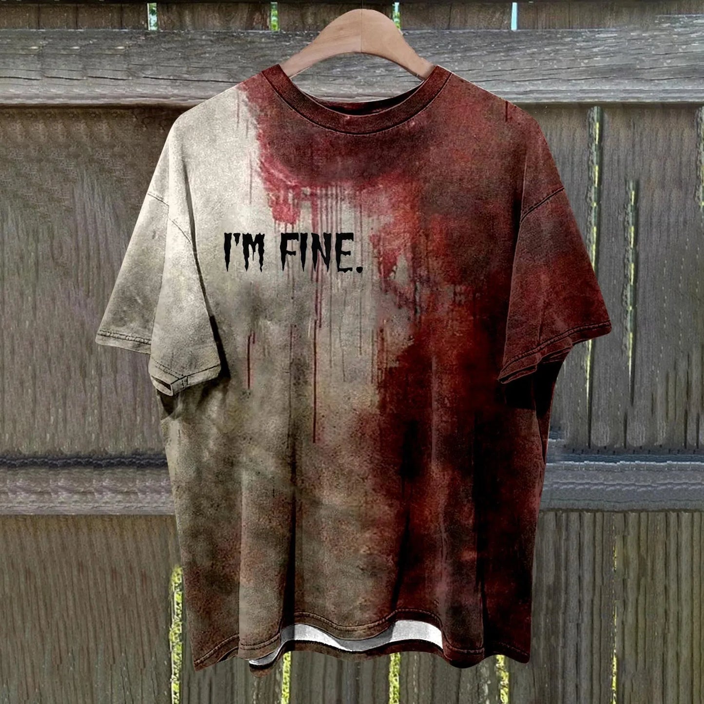 I’m Fine, Bloody Shirt – Problem Solved! | Funny Men's Halloween Tee